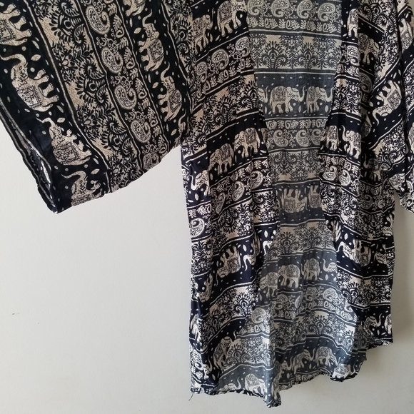 Persun Elephant Print Kimono Cover Up XL - Picture 4 of 8
